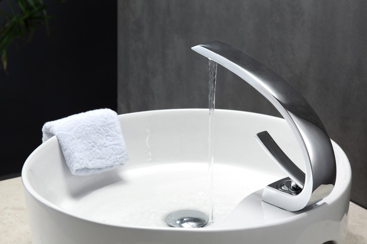 Kubebath Aqua Arcco Single Hole Mount Bathroom Vanity Faucet