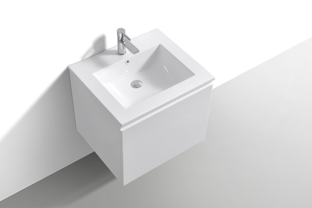 24″ Inch Balli Modern Bathroom Vanity In High Gloss White Finish