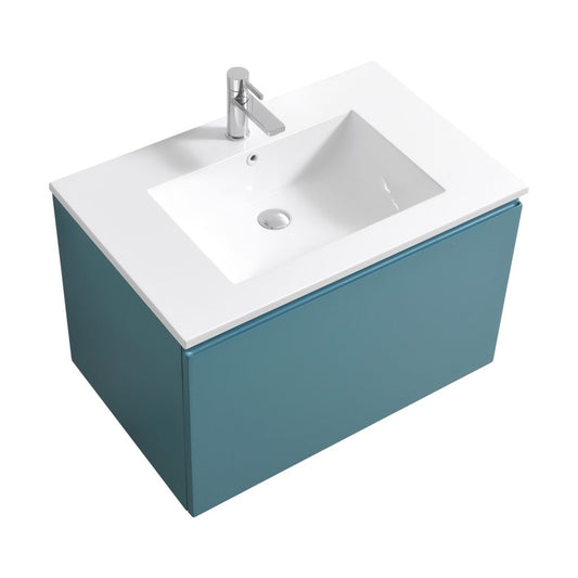 32″ Inch Balli Modern Bathroom Vanity In Teal Green Finish
