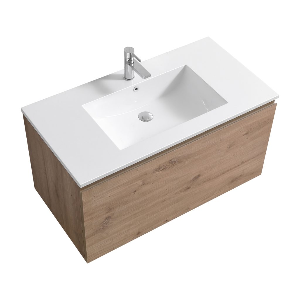 40″ Inch Balli Modern Bathroom Vanity In White Oak Finish