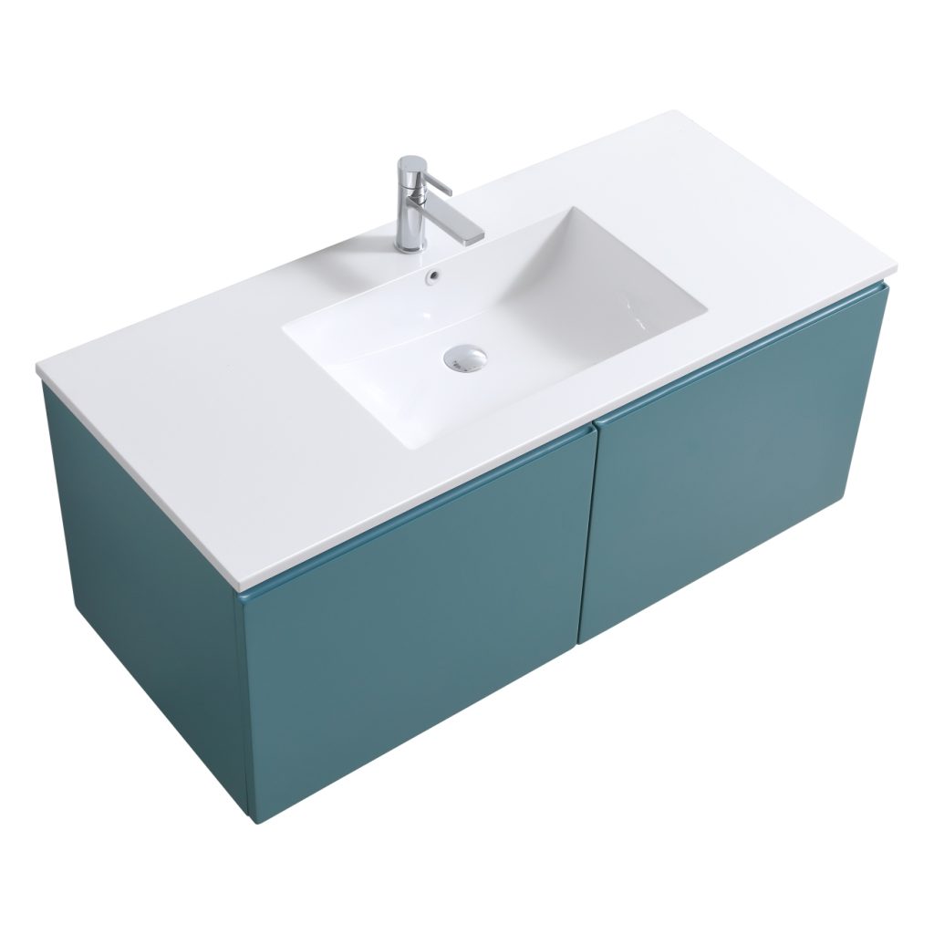 48″ Inch Single Sink Balli Modern Bathroom Vanity In Teal Green Finish