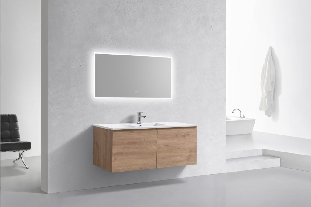 48″ Inch Single Sink Balli Modern Bathroom Vanity In White Oak Finish