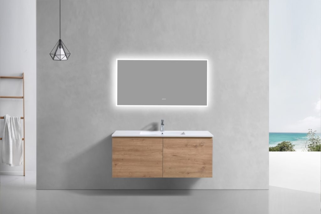 48″ Inch Single Sink Balli Modern Bathroom Vanity In White Oak Finish