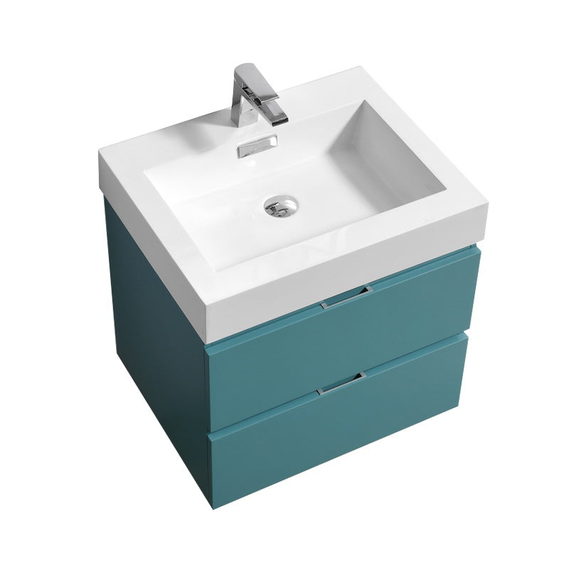 Bliss 24″ Inch Teal Green Wall Mount Modern Bathroom Vanity