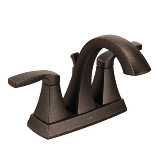 Moen MN-6901ORB VOSS 4" Centerset 2 Lever Handles Lavatory Faucet Oil Rubbed Bronze Pop-Up Drain 1.2 GPM ADA