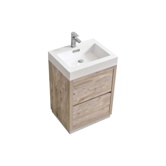 Bliss 24″ Inch Nature Wood Floor Mount Modern Bathroom Vanity