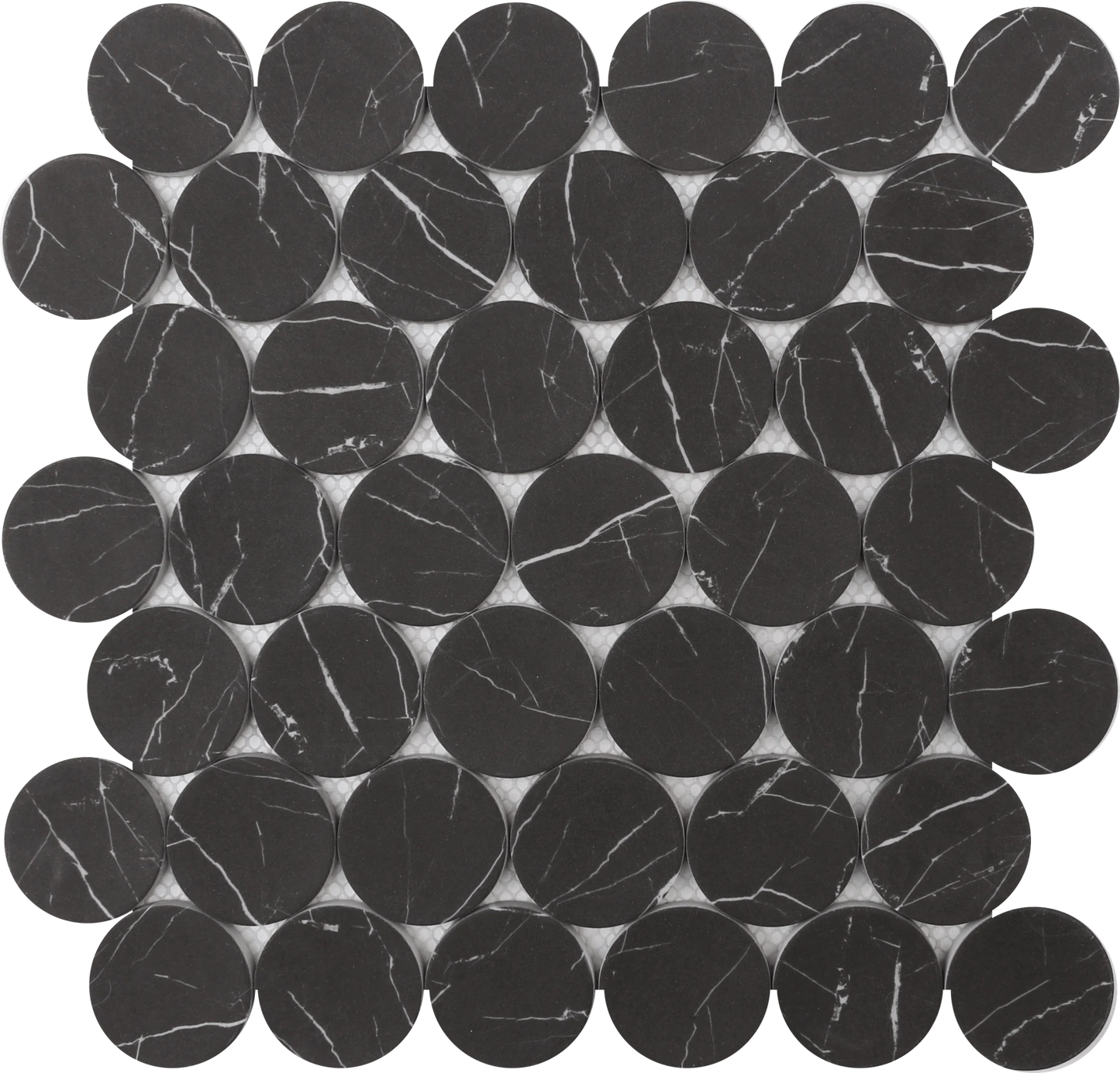 Nero Marquina Dots 12″x12″ Mosaic