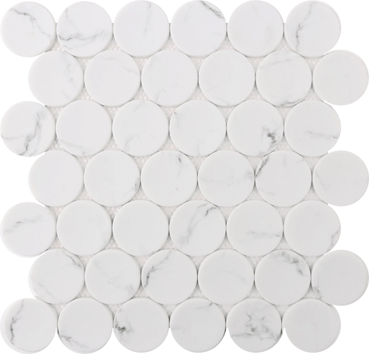 White Statuary Dots 12″x12″ Mosaic