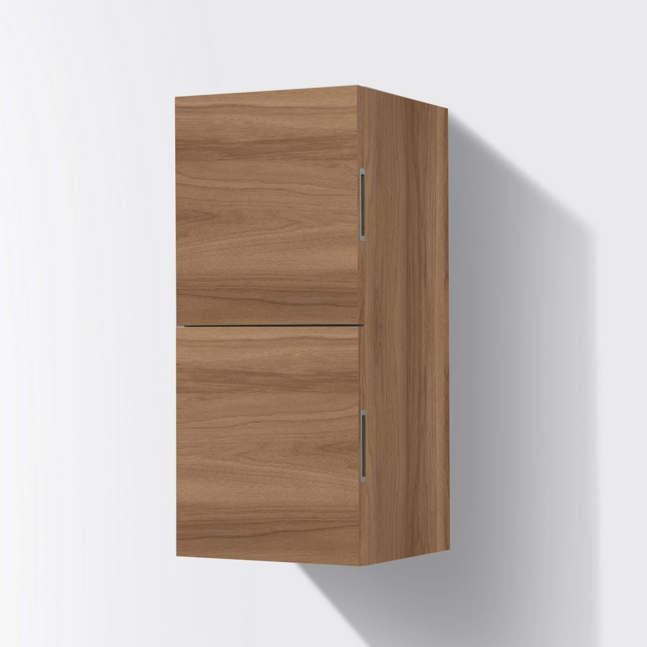 Bathroom Honey Oak Linen Side Cabinet w/ 2 Storage Areas