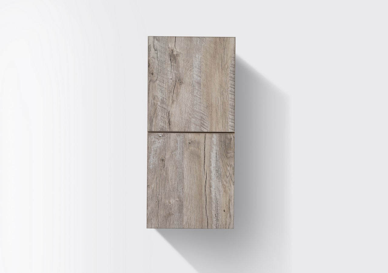 Bathroom Nature Wood Linen Side Cabinet w/ 2 Storage Areas