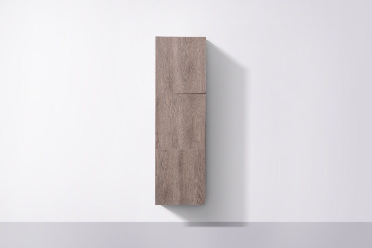 Bathroom Butternut Linen Side Cabinet w/ 3 Storage Areas