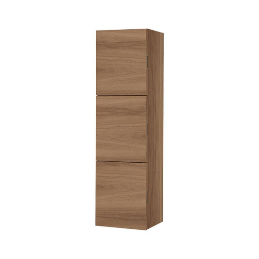 Bathroom Honey Oak Linen Side Cabinet w/ 3 Large Storage Areas