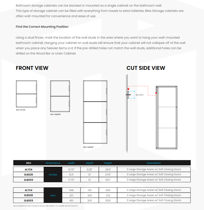 Small Bathroom Honey Oak Linen Side Cabinet w/ 2 Storage Areas