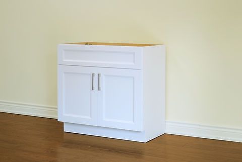 24" Inch Solid Wood White Shaker Style Vanity Ws24 With Quartz Top