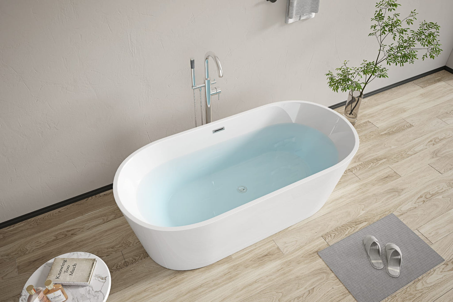 F&D 1201 Free Standing Acrylic Bath Tub 67" And 60" Inches