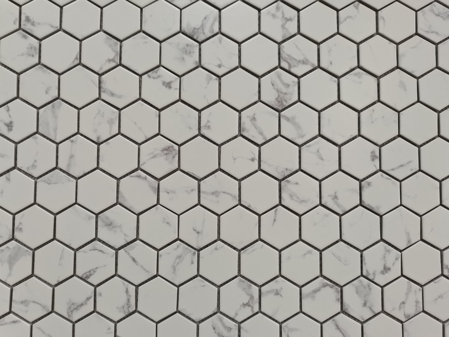 Cararra White Hexagon 2"