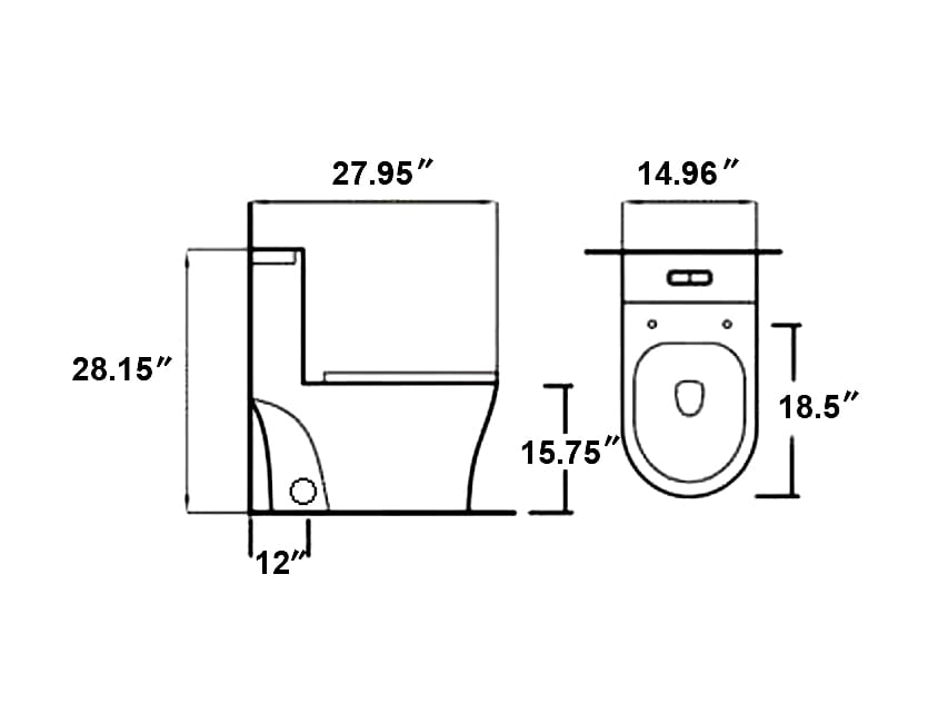 F&D One Pc Toilet 6006-MB
