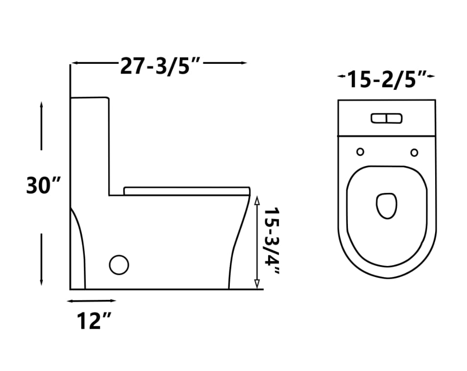 F&D Dual Flush One Piece Toilet 6009