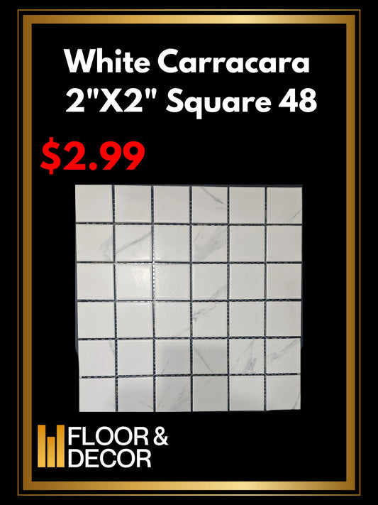 White Carracara 2"X2" Square 48