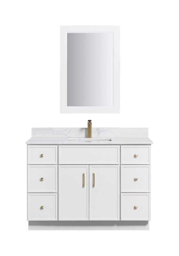 48" Shaker Single Sink Vanity with Slim Panels