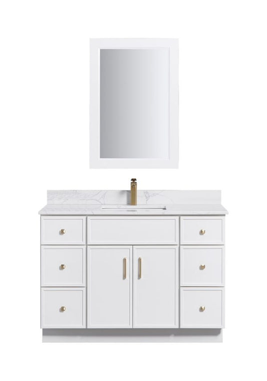 48" Shaker Single Sink Vanity with Slim Panels