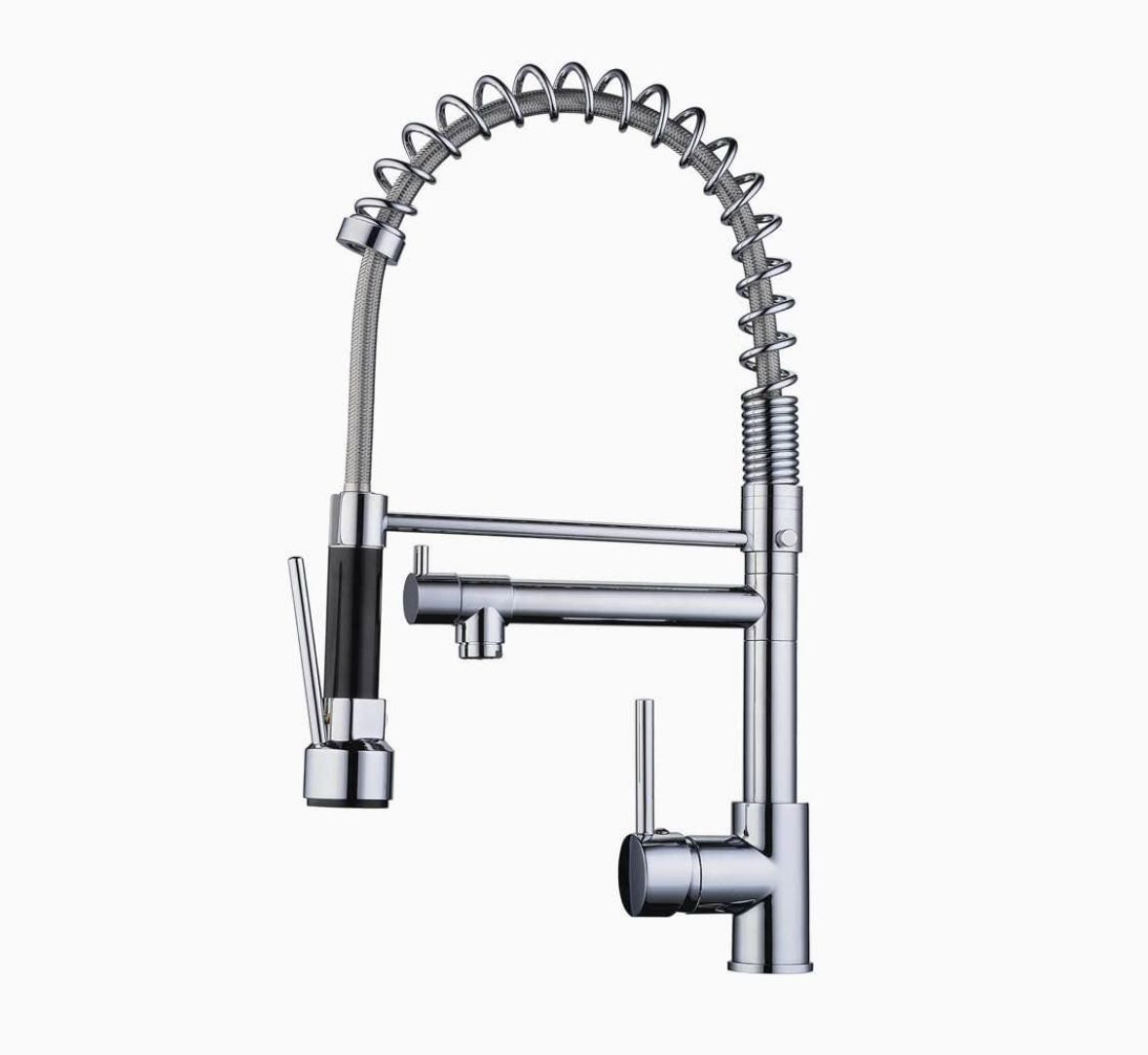 F&D 1 Lever Handle With Spring Pull-Down Kitchen Faucet