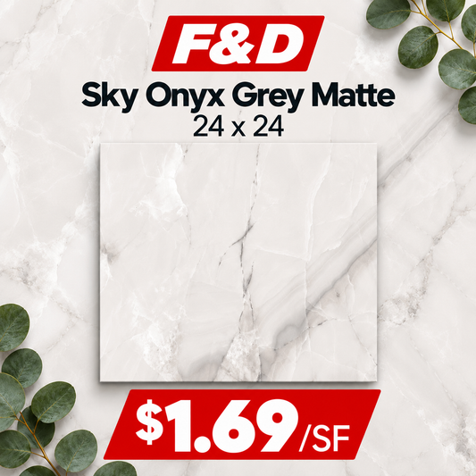 Sky Onyx Grey Matte 24x24 @1.69/sf
