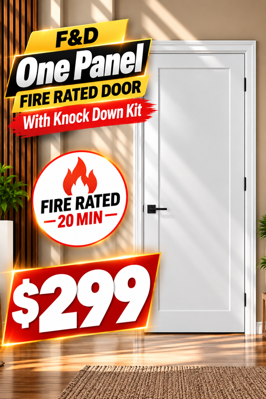 One Panel Fire Rated Door With Knock Down Kit