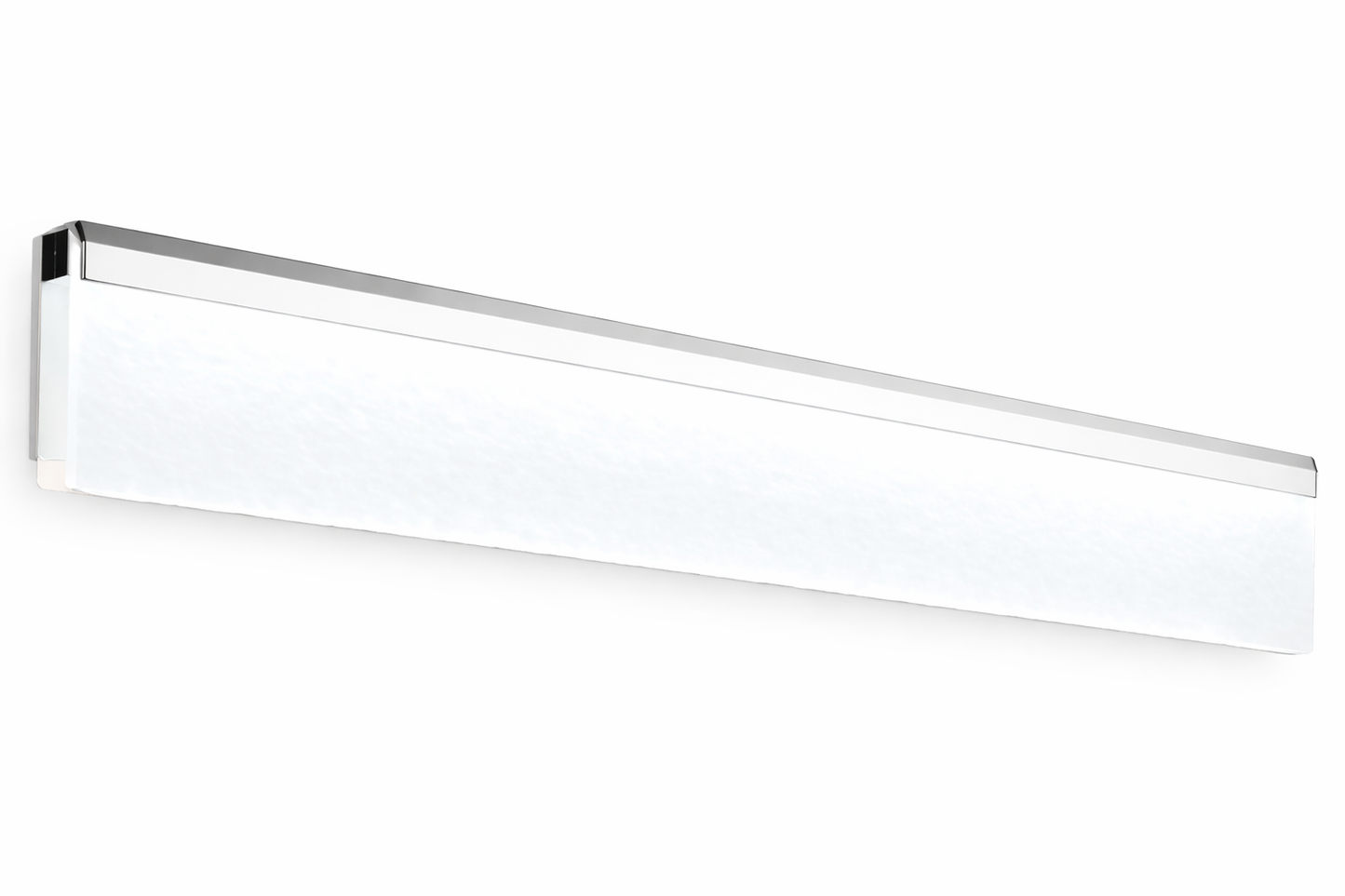 Modern LED Vanity Light with Frosted Diffuser – Chrome Finish