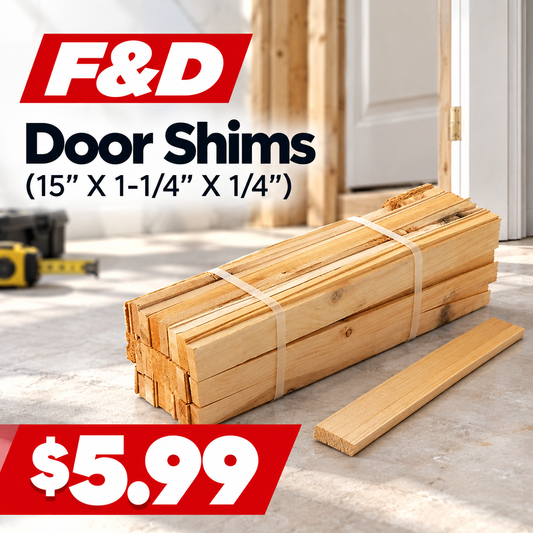 Door Shims (15" X 1-1/4" X 1/4")