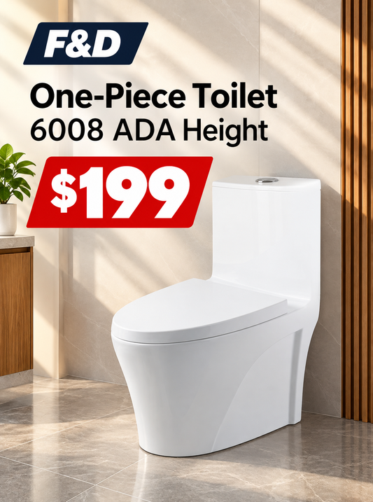 F&D One- Piece Toilet 6008 ADA Height