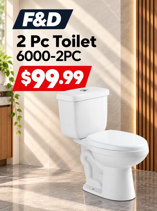 F&D 2 Pc Toilet 6000-2PC ADA Height