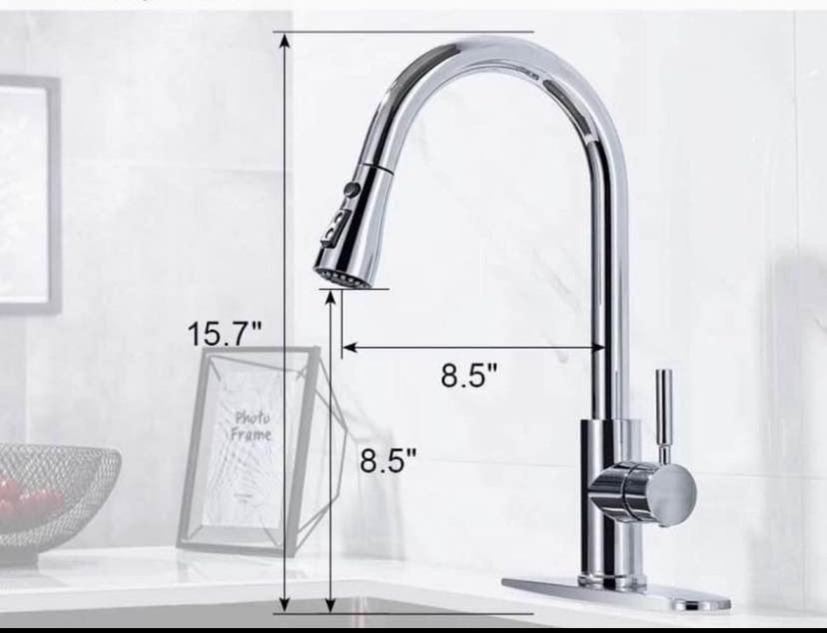 F&D  1 Lever Handle Pull-Down Kitchen Faucet