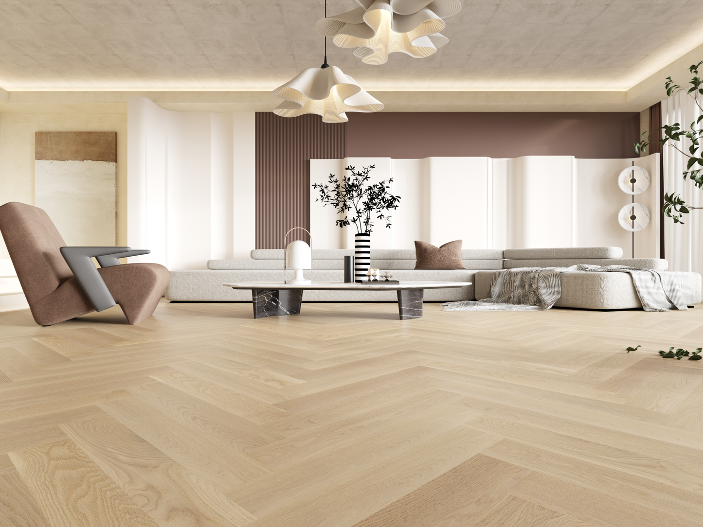 American Oak Herringbone Collection-Naked Oak @4.49/sf