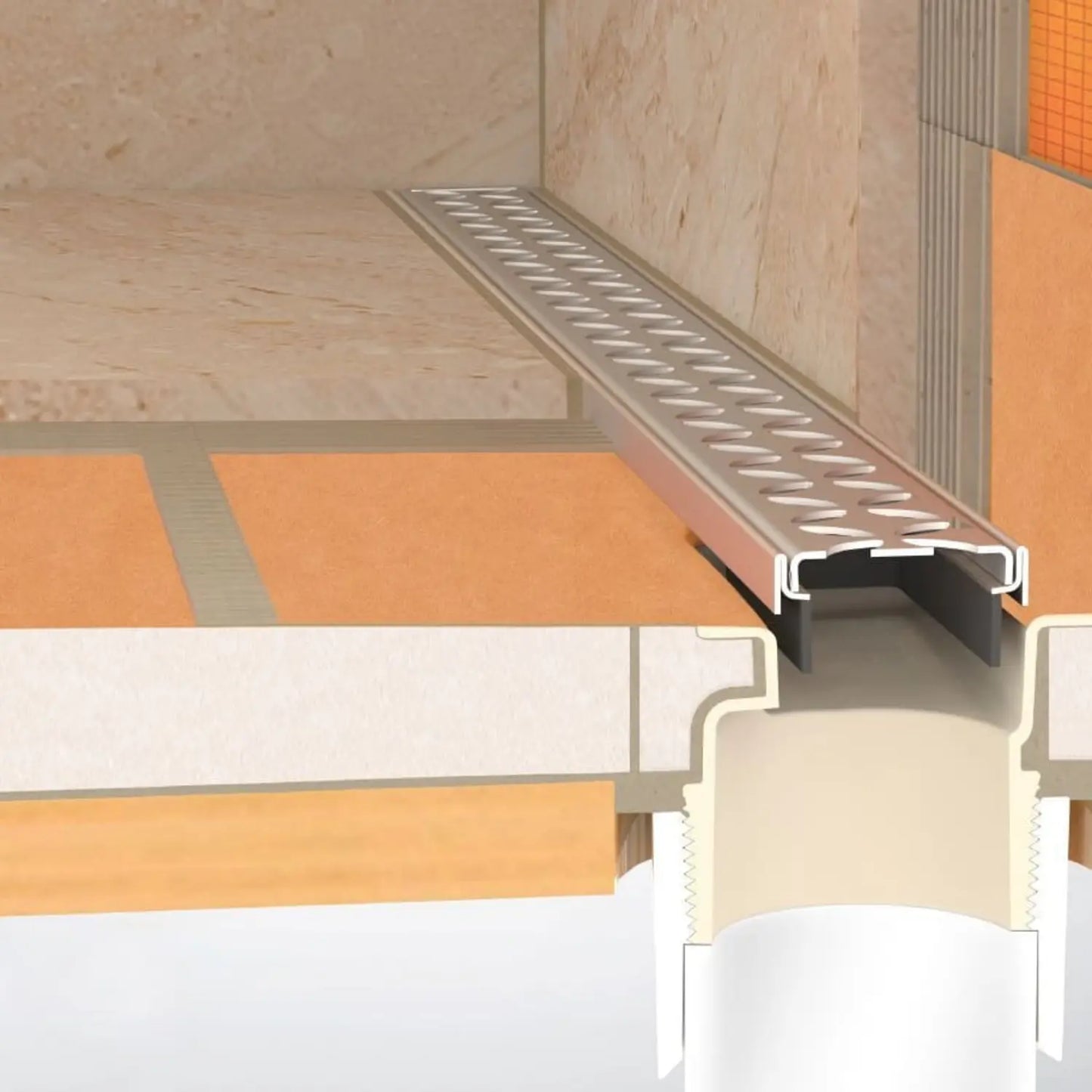 Schluter®-KERDI-LINE-VARIO Herringbone Grate & Channel body