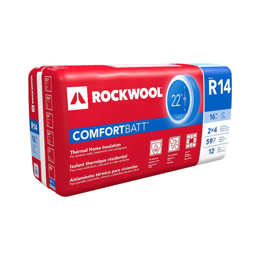 ROCKWOOL R14 - Comfortbatt - 15.25 inch by 47 inch by 3.5 inch (59.7 sq ft)