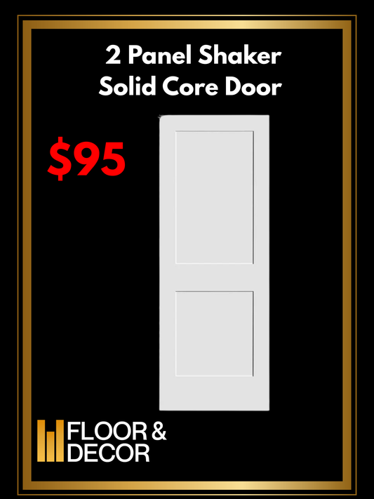 F&D 2 Panel Shaker Solid Core Door
