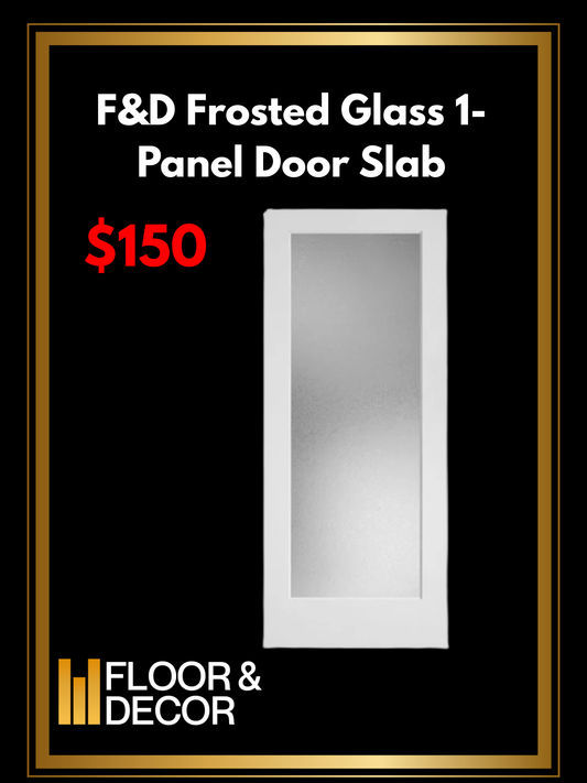 F&D Frosted Glass 1-Panel Door Slab