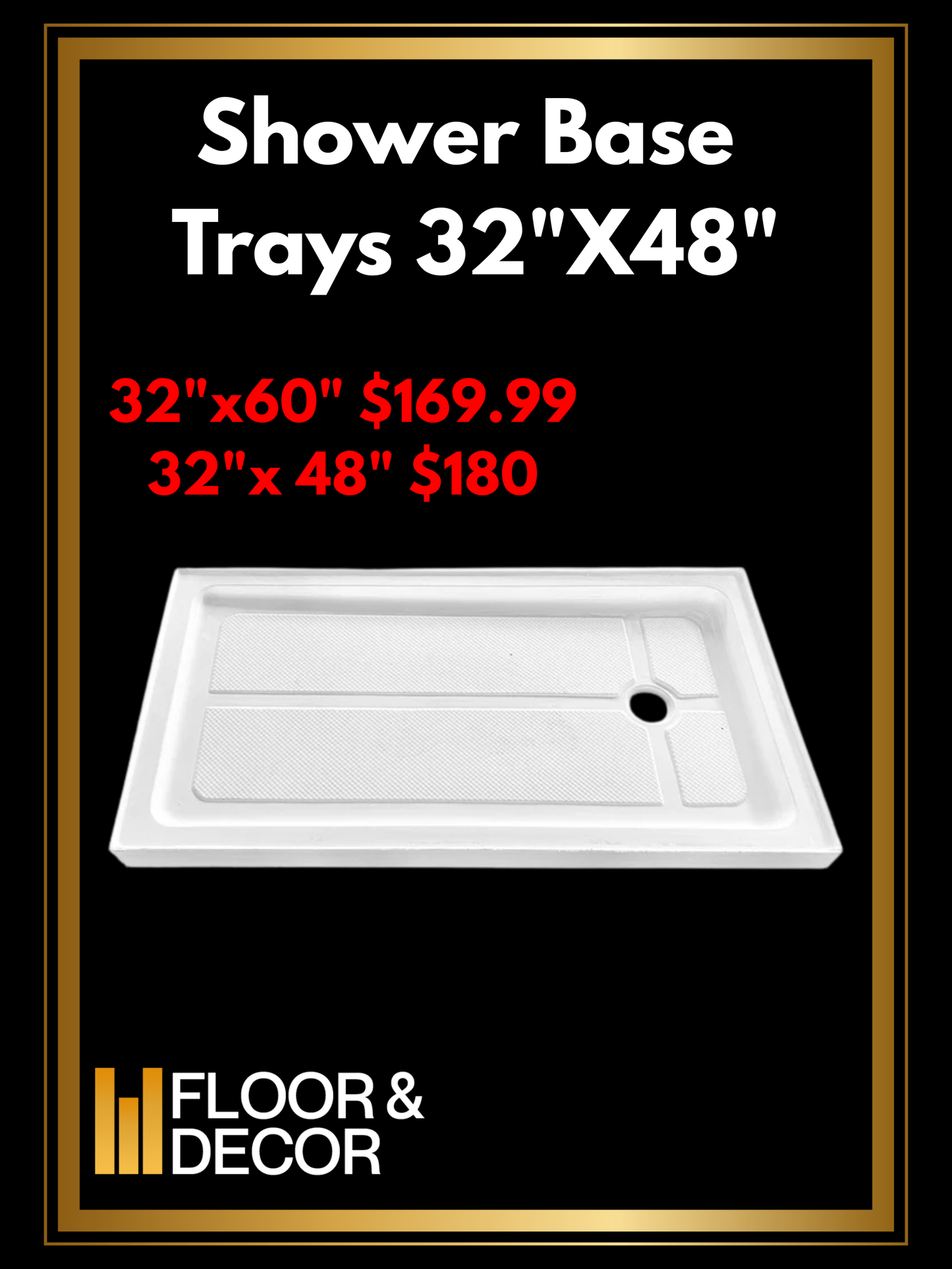 Shower Base Trays