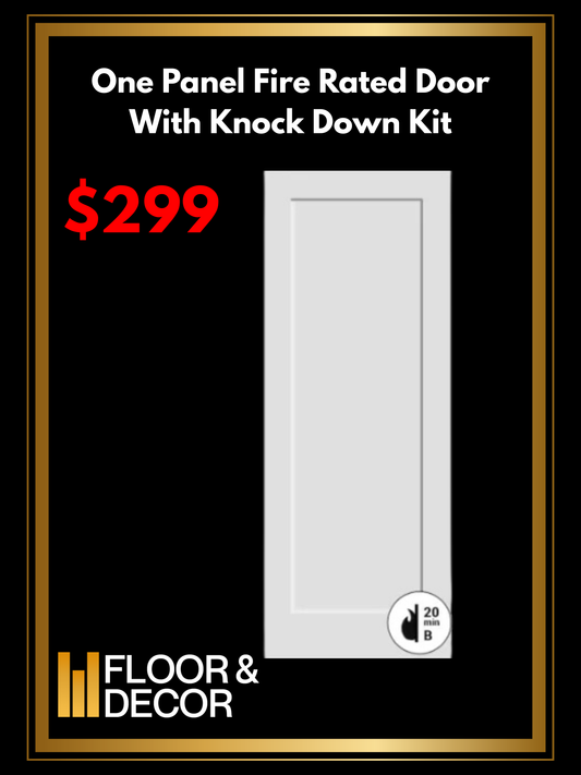 One Panel Fire Rated Door With Knock Down Kit