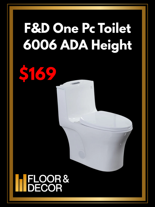 F&D One Pc Toilet 6006 ADA Height