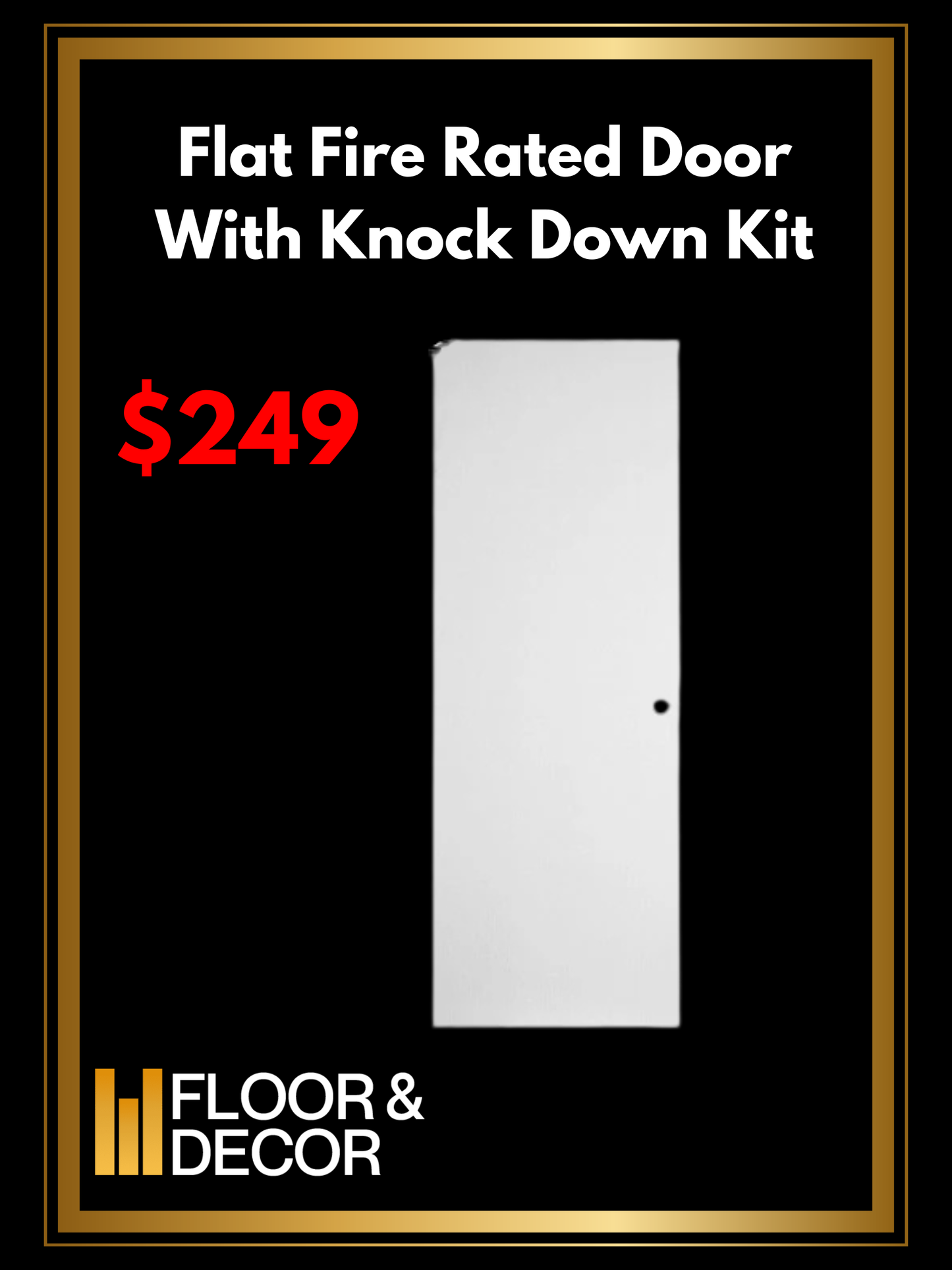 Flat Fire Rated Door With Knock Down Kit