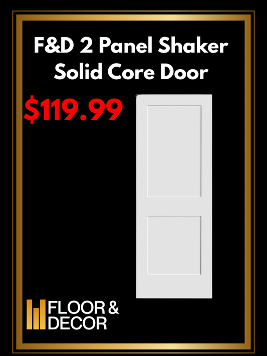 F&D 2 Panel Shaker Solid Core Door