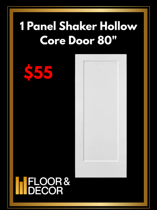 F&D 1 Panel Shaker Hollow Core Door