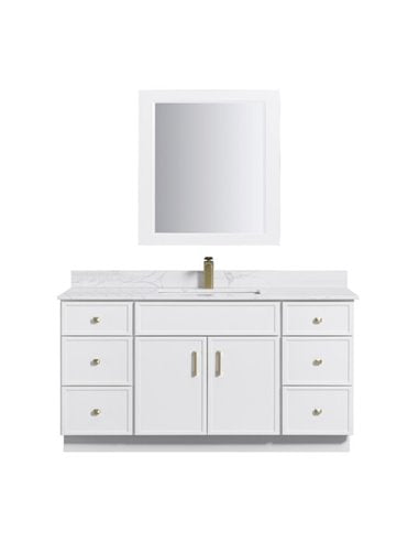 72" Shaker Single Sink Vanity with Slim Panels