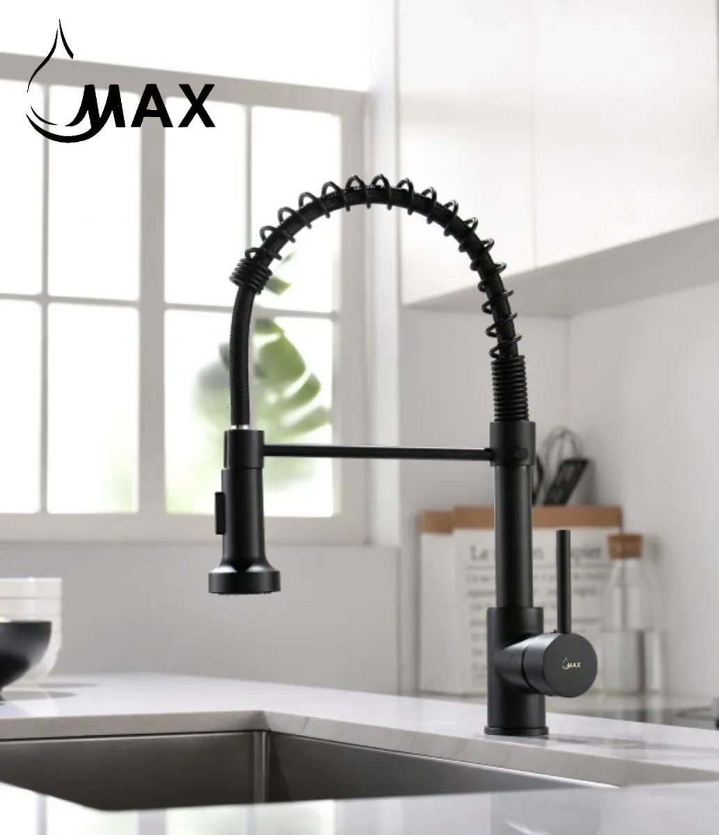 Pull-Down Kitchen Faucet Chef Style 16.5" Matte Black Finish M-18933-MB