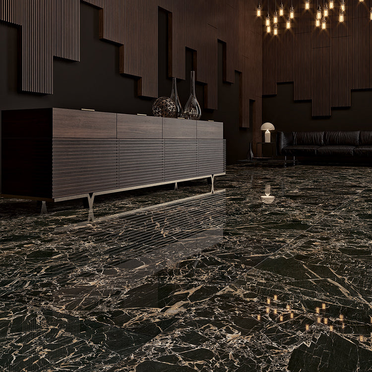 Tiger Black Rectified Porcelain Tile 24x24 @5.15/sf