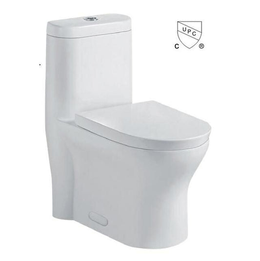 DUAL FLUSH 1 PIECE TOILET WITH ELONGATED BOWL-7208